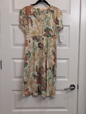 🌴Karina Tropical V-Neck Midi Dress with Pockets 🌴